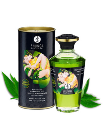Huile chauffante bio thé vert comestible 100ml 